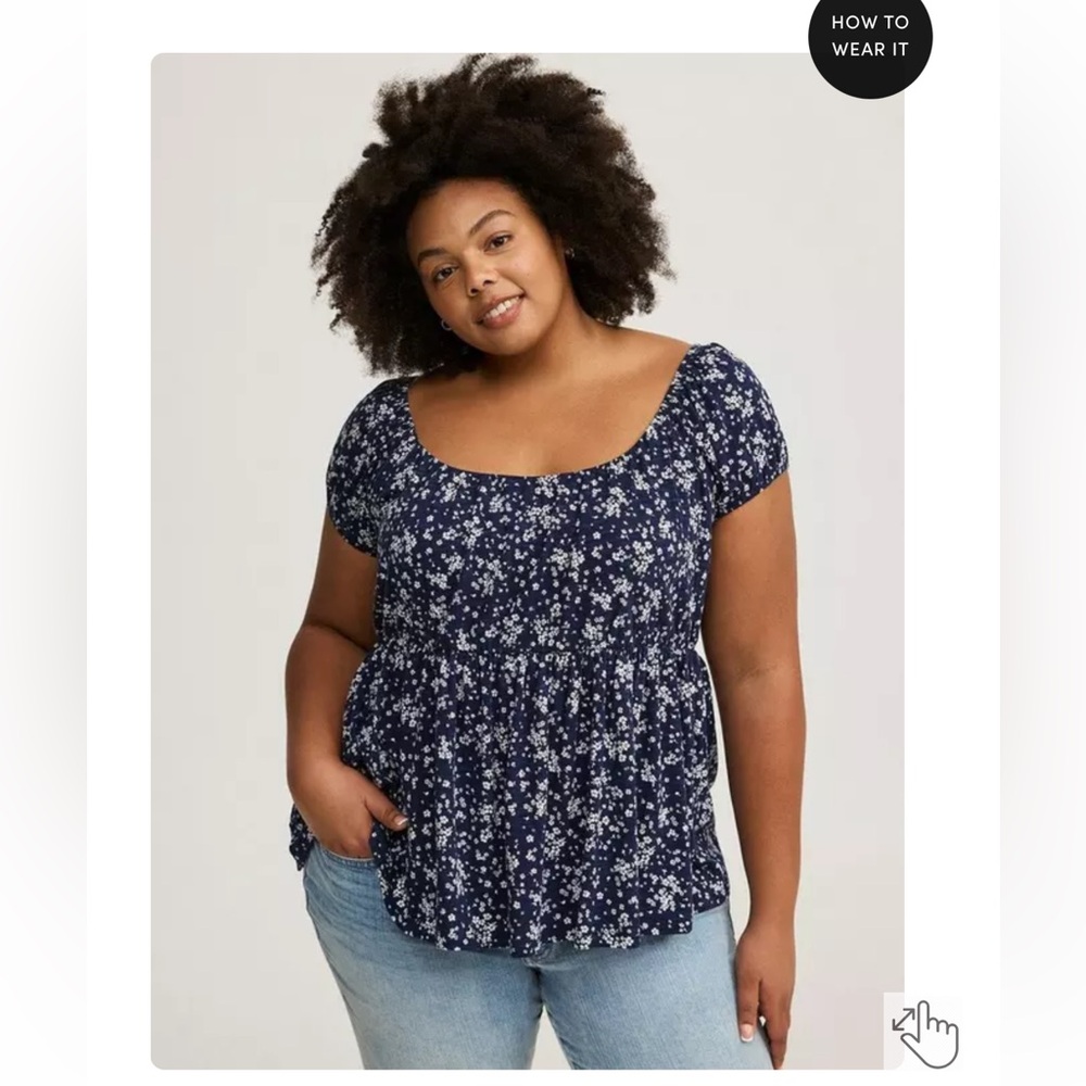 Ditsy Floral Torrid Plus Size Top 2X